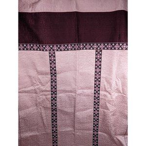 Vintage Midcentury Victorian Embroidered Regency Duvet Cover 87"x75" Pink